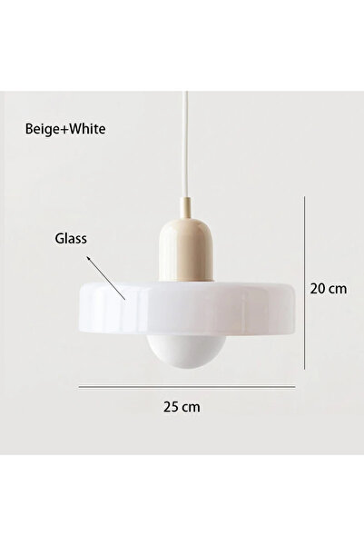 Choice Warm White White2 Nordic Glass Bauhaus Dining Room Chandelier Living R...