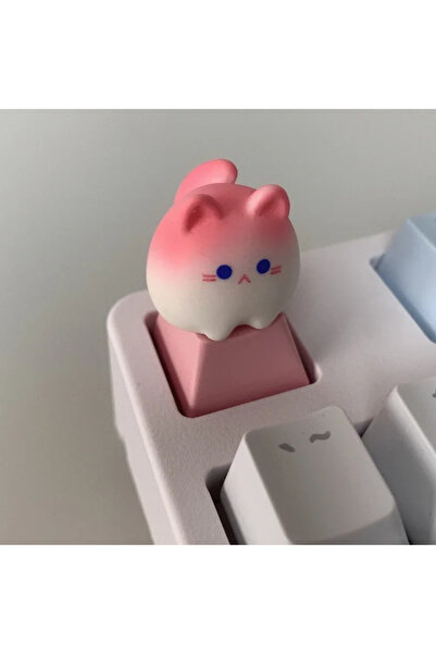 Choice pink base cat Original Pink Cat Cute Keycaps OEM Height ABS Keycap Che...