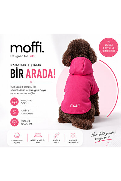 Kapüşonlu Kedi Köpek Kıyafeti Sweatshirt Hoodie Evcil Hayvan Giysisi