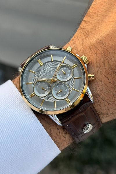 Homies Original Brown Genuine Leather Cord Men's Wristwatch 3 Atm Water Resis...
