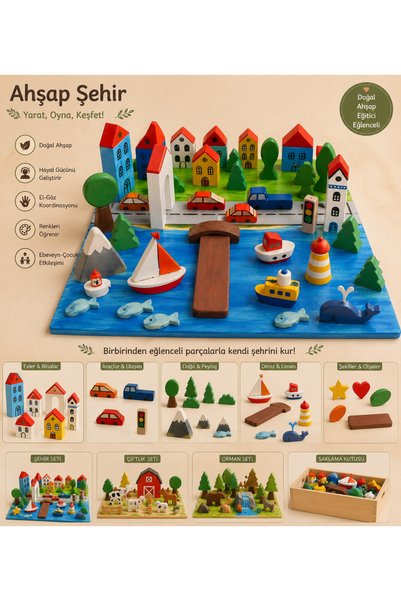 ELSA Nature-Friendly Cities Toy Wooden Block Set