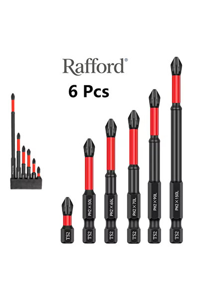 Choice1 6 Pcs Rafford Anti Slip Bits Magnetic Screwdriver Bit Set S2 Alloy St...