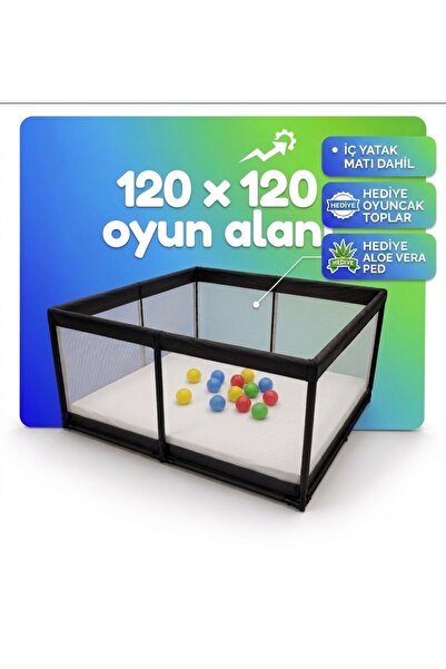 AVOCADO 120X120 Güvenli Çocuk Ve Bebek Oyun Alanı Seti (3'lü) 120x120 Oyun Parkı
