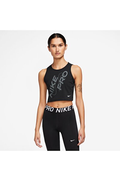 Nike W NP DF CROP TANK GRX FB5261-010 Μαύρο