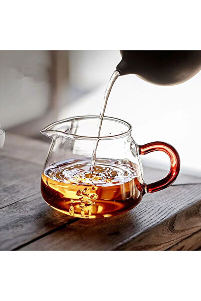 Choice1 200ML Red handle 200ml Heat Resistant Glass Fair Cup Household Pourer...