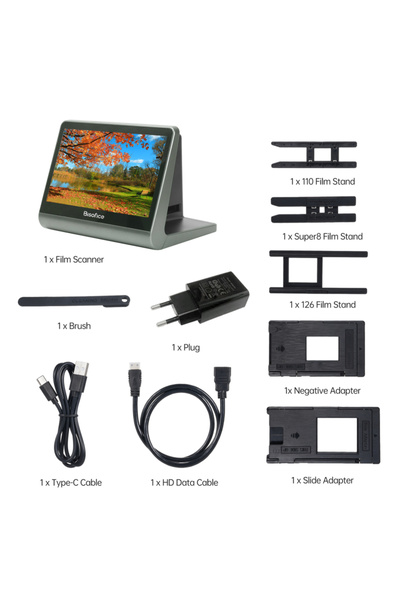 Choice EU Bisofice Film Slide Scanner for 135 Film/126KPK /110 Film/Super8/ M...
