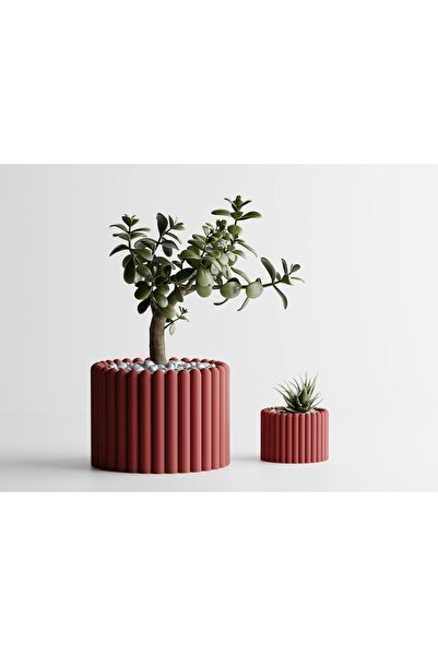 Sani Vase "Ancona SMALL" 110 x 110 x H80mm - Dark red matt