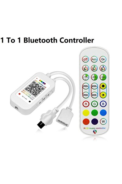 Choice 1 To 1 DC12V/24V 1 to 1 Or 1 to 2 Bluetooth APP RGB LED Controller Wit...