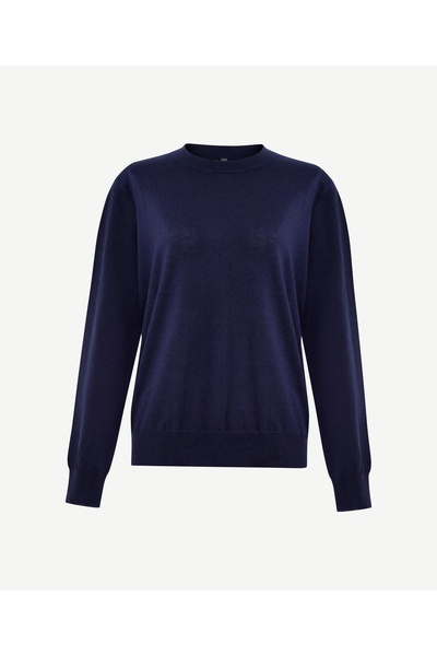 Yargıcı Silk Cashmere Regular Crew Neck Long Sleeve Sweater