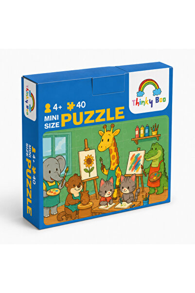 Thinky Boo Sanat Sınıfı Mini Puzzle 40 Parça 3-7 Yaş Eğitici Çocuk Puzzle Yapboz