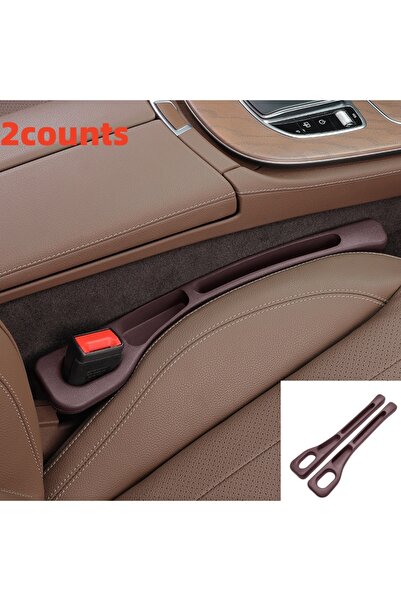 Choice1 Brown 2pc Car Seat Gap Filler Organizer Pu Waterproof Car Seat Gap Pl...
