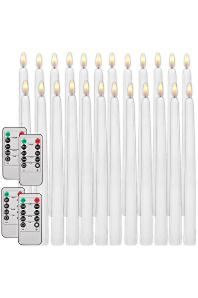 Choice5 24Pc 25CM w Remote LED Flameless Taper Candles 6.5/11" Battery Operat...