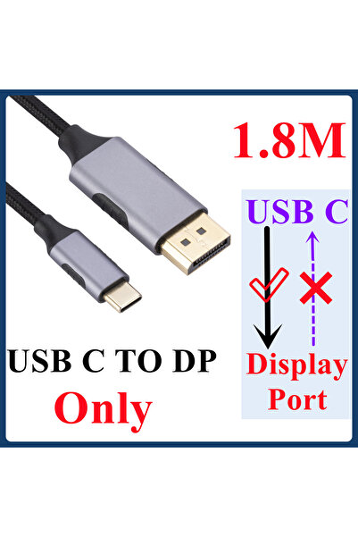 Choice 1.8m USB C TO DP Only 1.8M USB-C To DisplayPort Cable 8K@60Hz Type C 3...