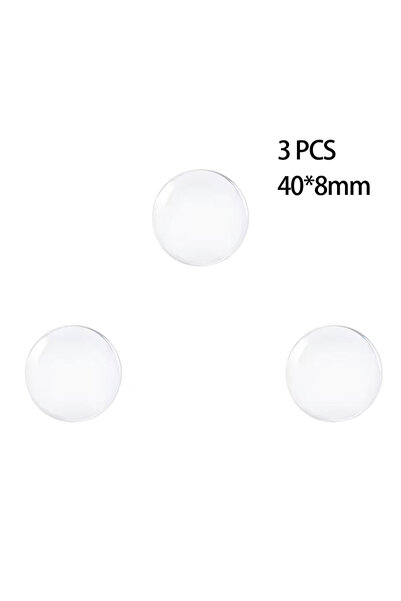 Choice4 40x8mm transparent-3pc Door Knob Wall Shield Clear Soft Door Stopper ...