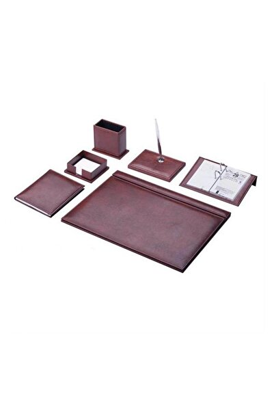 inn design Set de birou Ab-I Hayat Elite 7 piese Roșu Claret İnn-Es-1011