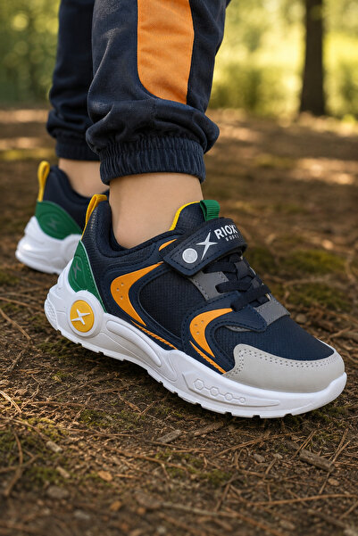 ALTUNTAŞ Boys' Velcro Non-Slip Sole Casual Sports Shoes Sneaker School Shoes