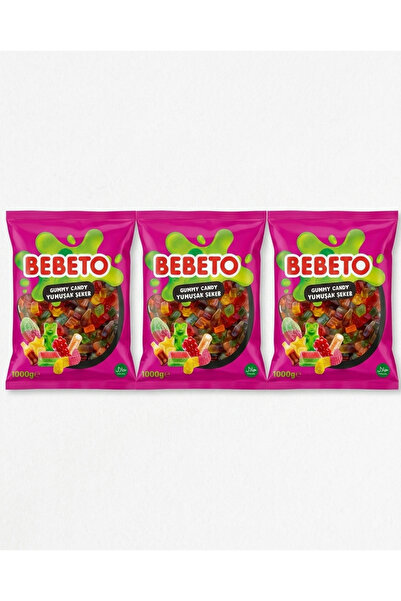 BEBETO Yumuşak Şeker 3 kg Karışık