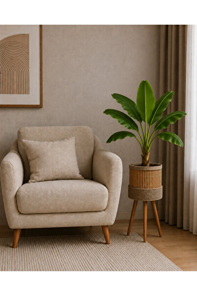 BLACK PEARL Bambu saksı Halat saksı ahşap saksı hasır saksı