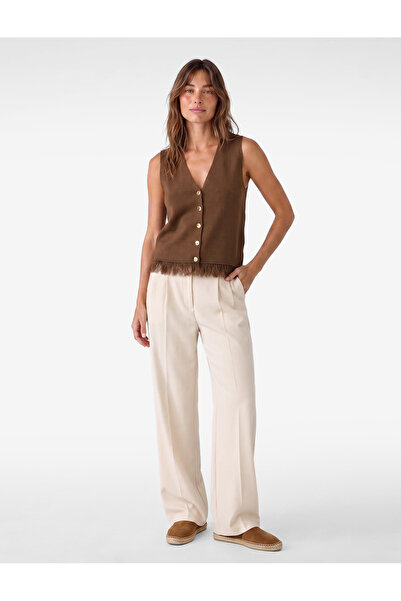 Koton V-Neck Buttoned Tassel Detailed Knitwear Vest