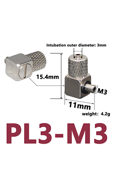 Choice8 PL3-M3 10pcs Male Thread M3 M4 M5 M6 Air Tube 3mm 4mm 6mm OD Mini Pne...