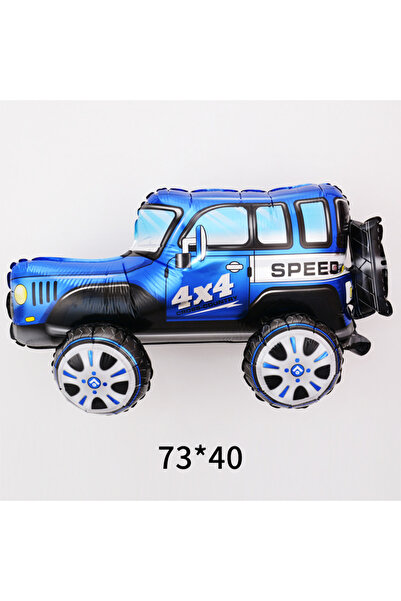 Choice Other AS PICTURE 3D Jep car blue 3D Stereo Cartoon Assembled Car Alumi...