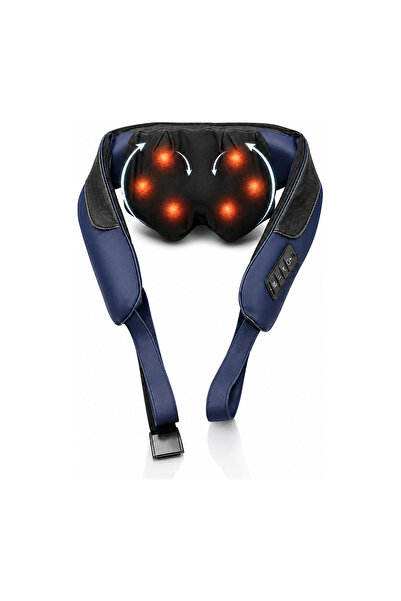 LittleDomi Aparat Masaj Cervical LittleDomi, 6 Capete Shiatsu pentru Gat, Ume...
