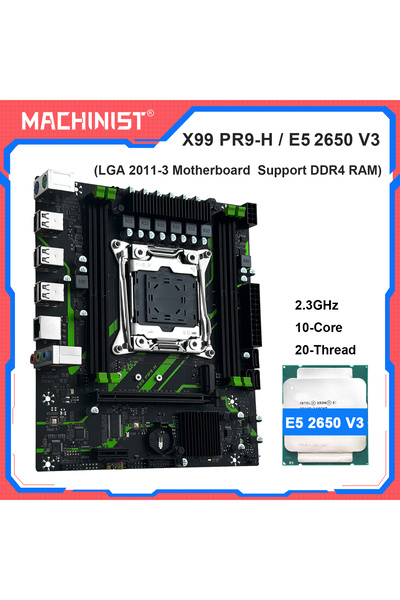 Choice1 cpu MACHINIST X99 PR9-H Motherboard Combo With Intel Xeon E5 2650 V3 ...