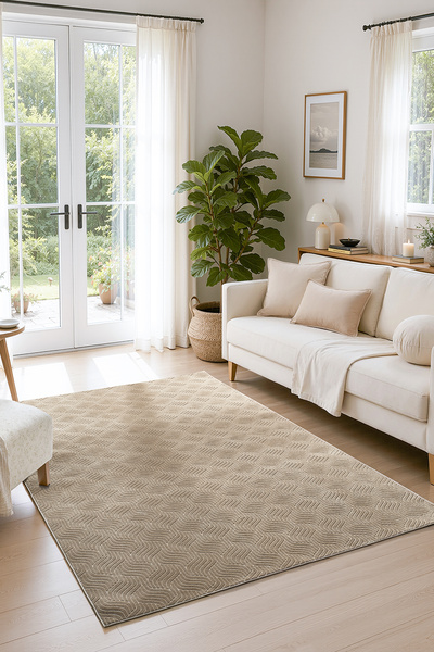 venucci home & living Simurg Yumuşak Kaymaz Taban Post Peluş Shaggy Salon Otu...