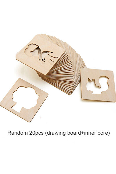 Choice Random 20pcs 20pcs Montessori Kids Drawing Toys Wooden DIY Painting St...