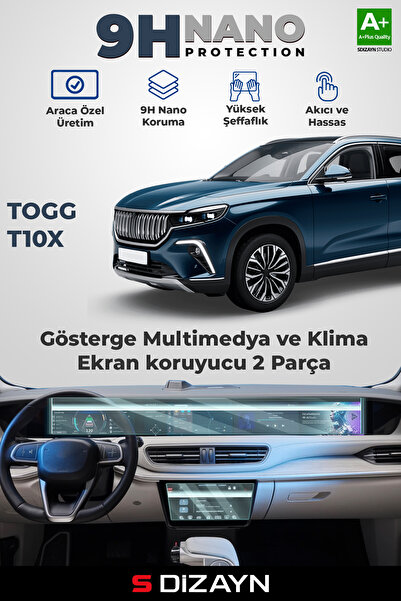 S Dizayn S-Dizayn Togg T10X Ekran Koruyucu Seti Tam Set (PARLAK) 2023 Üzeri A...