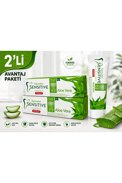 Epinafol Sensitive Diş Macunu 2’li Aloe Vera Bitki Özlü