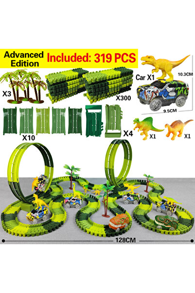 Choice4 Track Set 319 Magic Climbing Electric Dinosaur Car Track Railway Toy ...