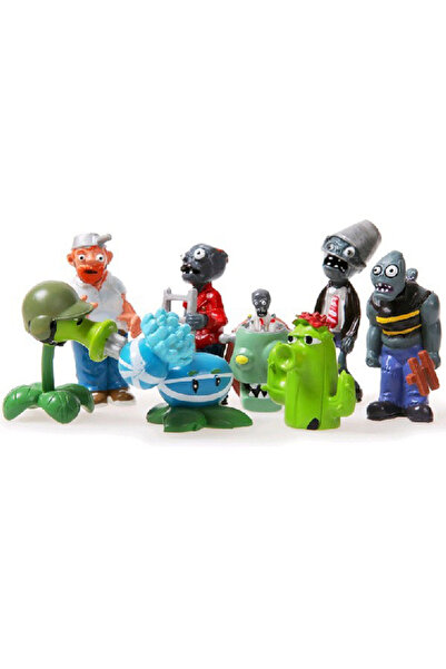 Choice3 Style 2 8pcs/lot Plants vs Zombies Figures Toys PVZ Plants and Zombie...