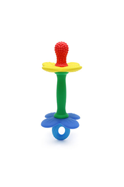 Moon Piece moonpie green New 2 in 1 Baby Silicone Flower Teether - Safe & Sof...