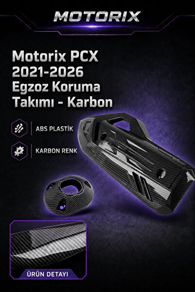 PCX 2021-2026 Egzoz Koruma Takımı - Karbon