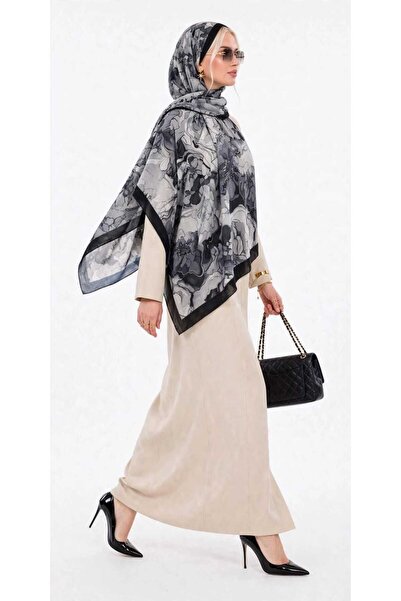 Freeista Black Patterned Shawl Lina 25042507340