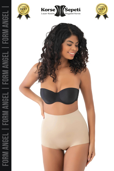 Generic Brand # Corset Non-Marking 2 Size Reducer Non-Slip Gathering Laser Cut Slip Corset - 1 Piece