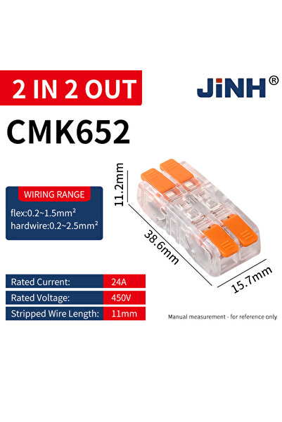 choice2 10pcs CMK652 10/20/50PCS Transparent Electrical Wire Connector Univer...