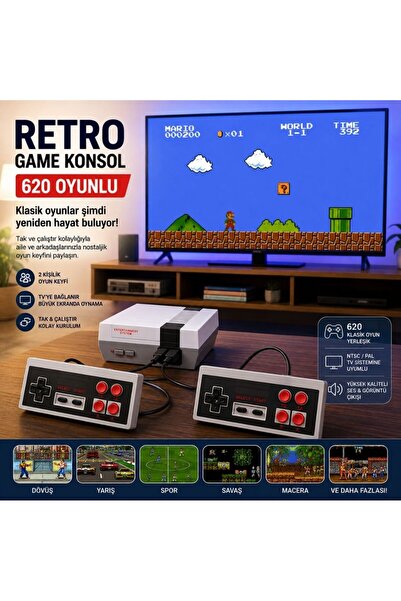 Genel Markalar Winex Retro Game Konsol 620 Oyunlu