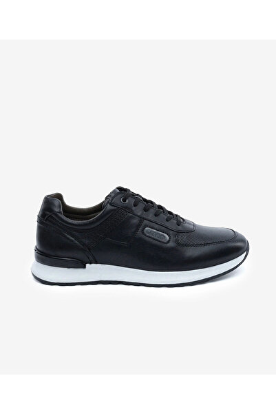 Greyder Erkek Siyah Hakiki Deri Sneaker Ayakkabı 6Y1SA14191L