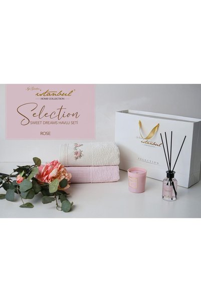 İyi Geceler İstanbul SWEET DREAMS HAVLU SETİ ( KOKU VE MUM HEDİYELİ )