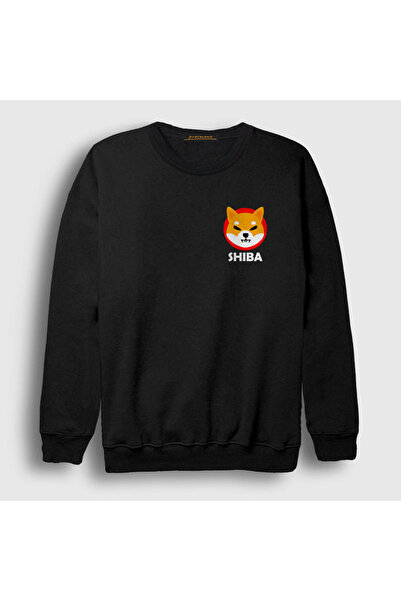 Presmono Unisex crna Shiba Inu Bitcoin majica 264382tt
