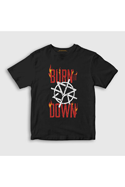 Presmono Unisex Kids Black Burn It down Wwe Seth Rollins T-Shirt 606332Tt