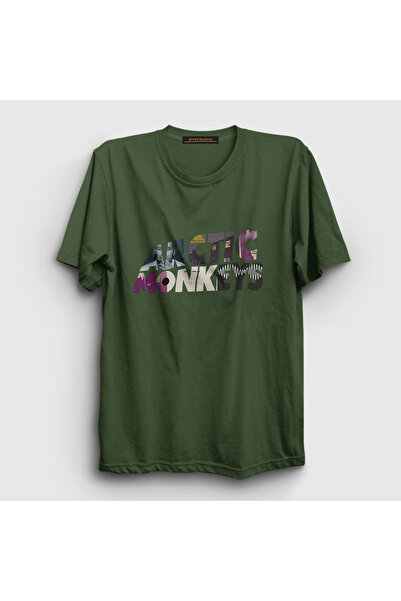 Presmono Unisex Khaki Mask Arctic Monkeys T-shirt 14572tt