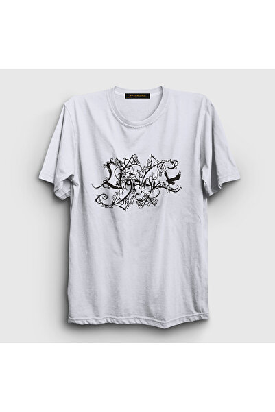 Presmono Unisex White Logo Metal Uaral T-Shirt 572777Tt