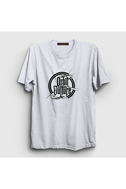 Presmono Unisex beli logo V2 Orbit Culture T-shirt - 454388tt