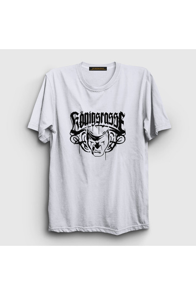 Presmono Koenigsrasse unisex beli logo T-shirt - 478114tt