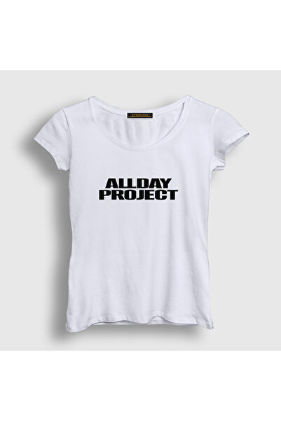 Presmono Women's White Logo K-Pop Allday Project T-Shirt 598108Tt