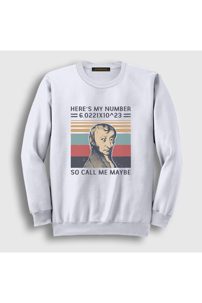 Presmono Unisex White Physics Chemistry Science Amedeo Avogadro Sweatshirt 58...