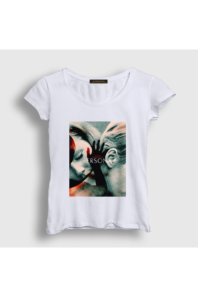 Presmono Women's White Ingmar Bergman Persona T-Shirt 577988Tt
